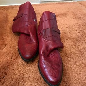Franco Sarto red ankle boots